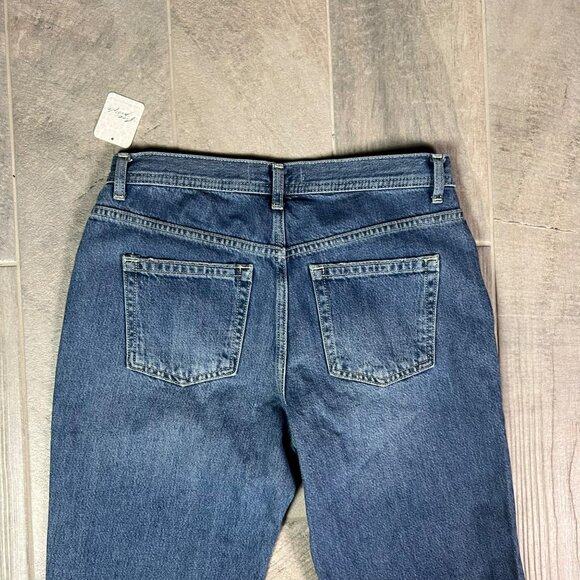🟣🟣 FREE PEOPLE Size 26 Maggie Mid Rise Button Fly Straight Leg Denim Jeans - Picture 5 of 10